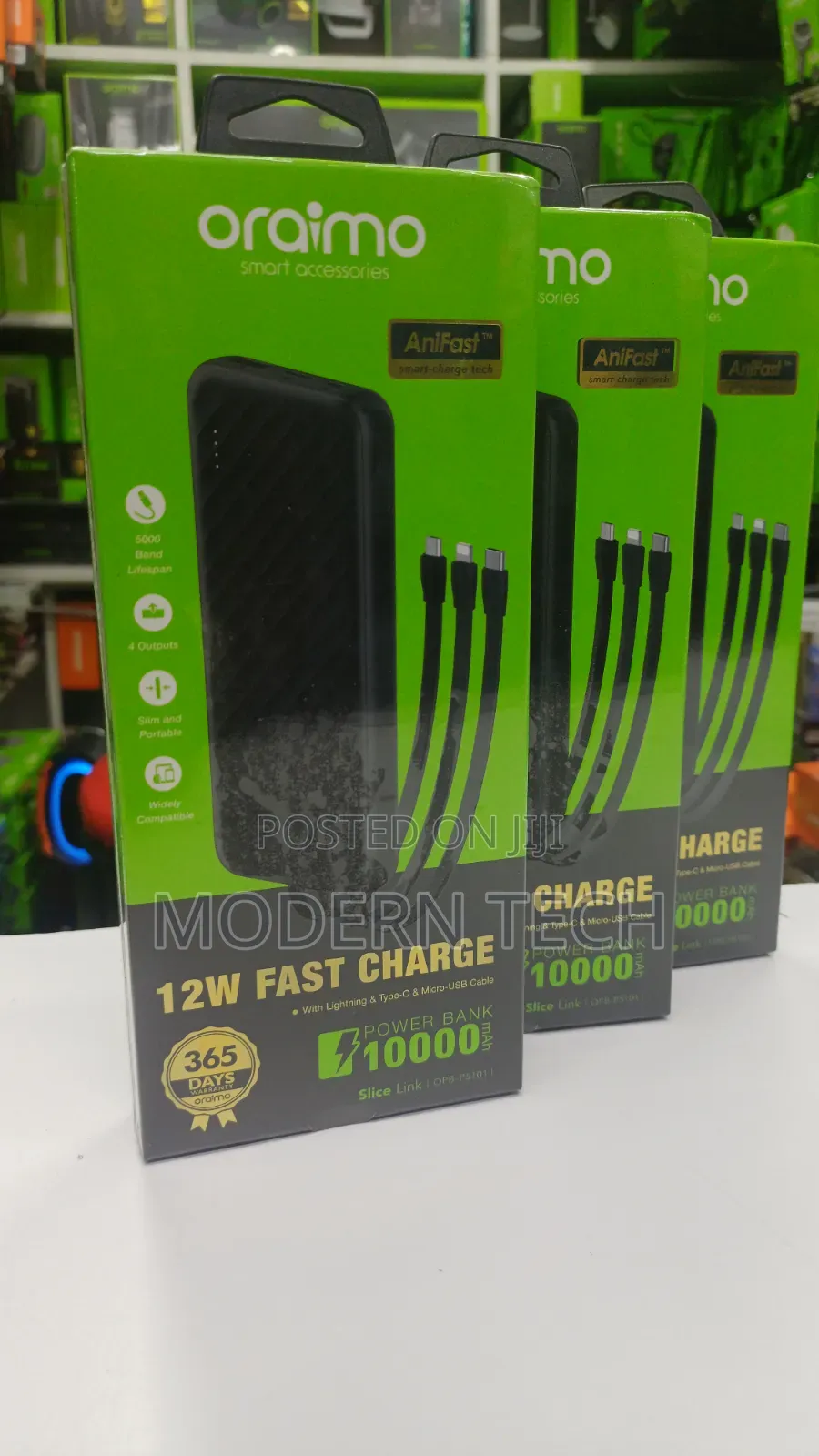 Oraimo Slice Link 10000mah 12w Opb-P5101 Power Bank