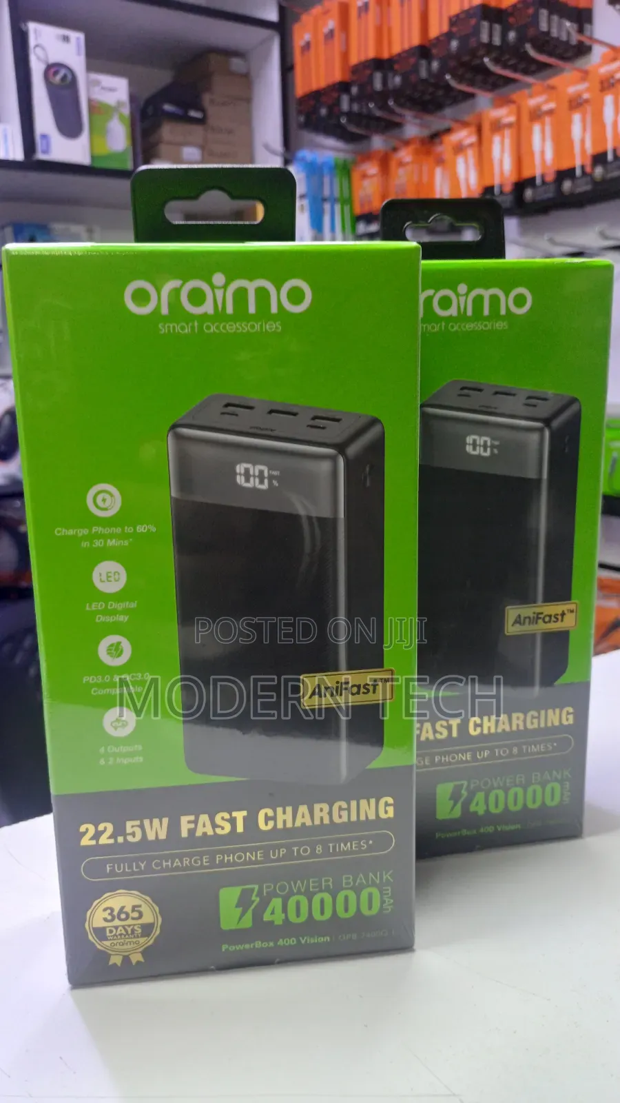 Oraimo Powerbox 400 Vision 40000mah 22.5w Power Bank Review