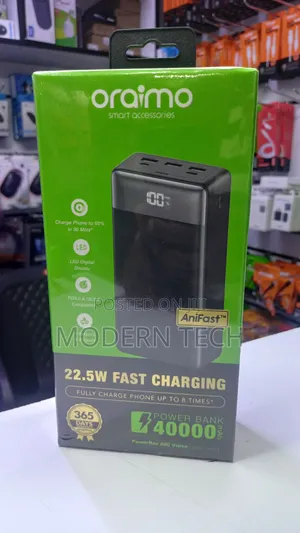 Oraimo Powerbox 400 Vision 40,000mah Fast Charging Power Bank 