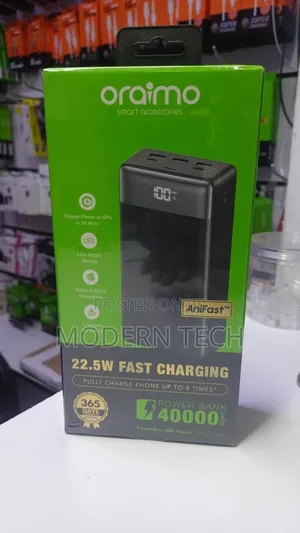 40000mah Oraimo Powerbox 400 Vision – 22.5w Fast Charging Beast