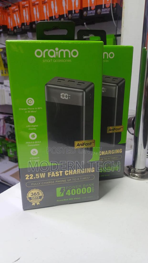 Oraimo Powerbox 400 40000mah Power Bank – Best Long Lasting Battery