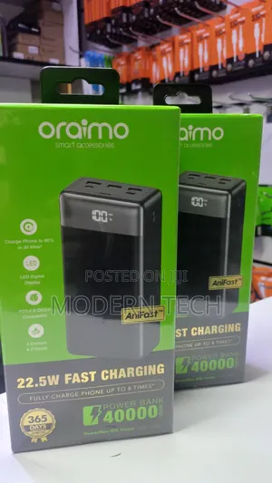 Oraimo Powerbox 400 40000mah Power Bank – Best Long Lasting Battery