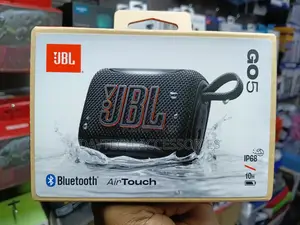 JBL Go 5 Portable Bluetooth Speaker Black With Ip68 Waterproof Rating.