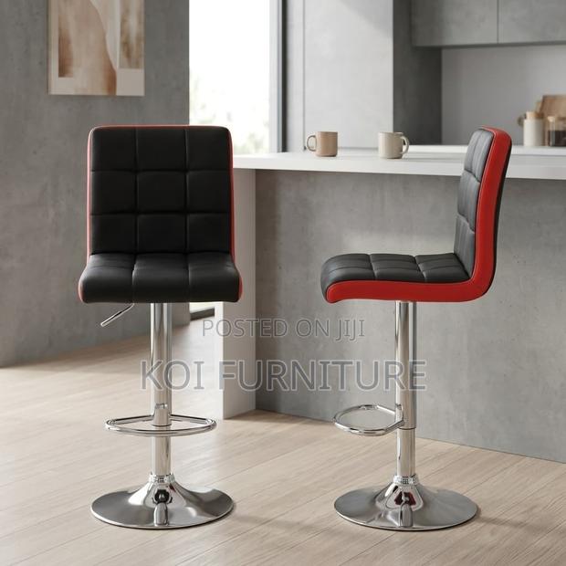 Barstool : Modern Height-Adjustable Swivel Bar Stools - thumbnail 2