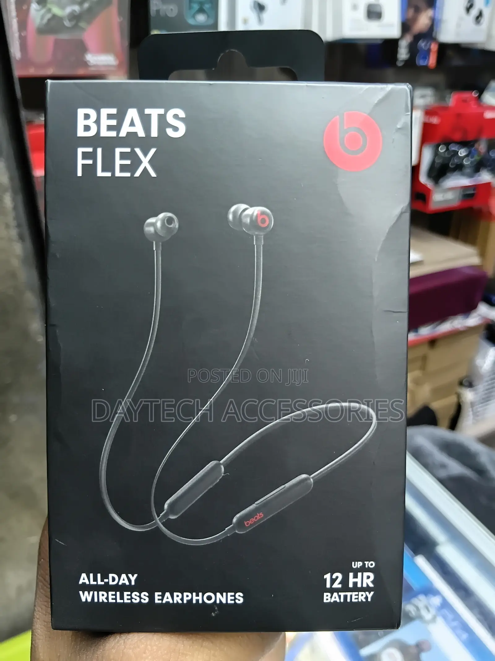 Beats Flex Wireless Earphones in Black.