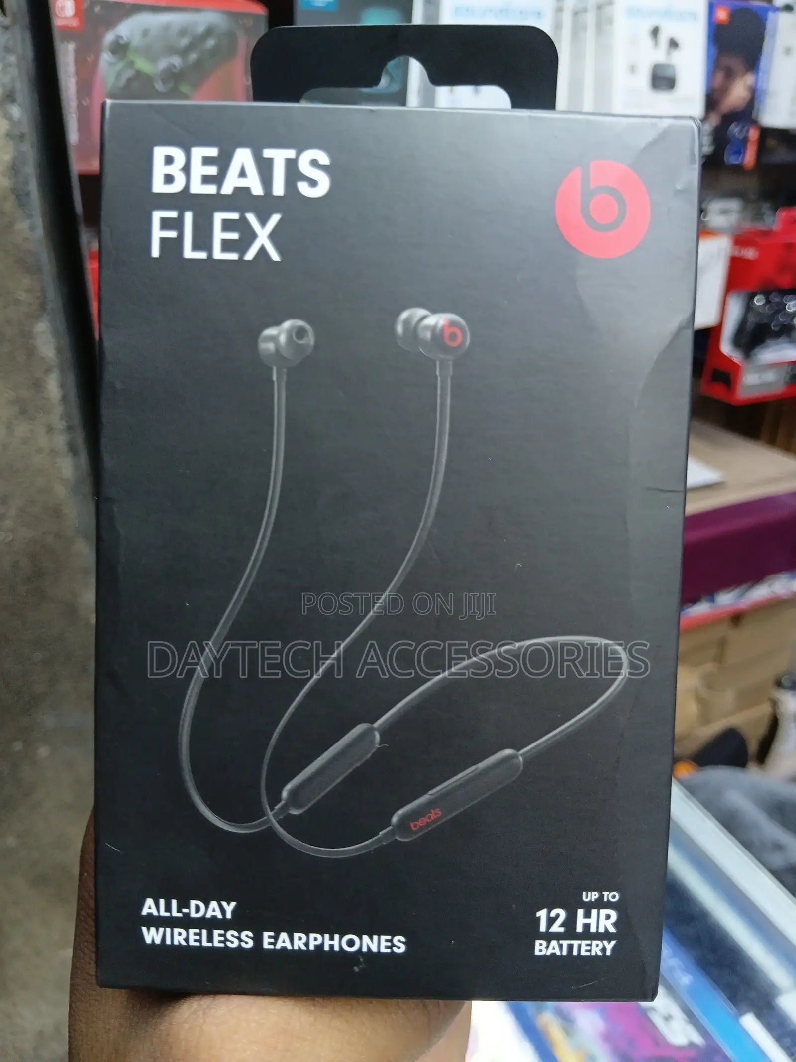 Beats Flex Wireless Earphones in Black.