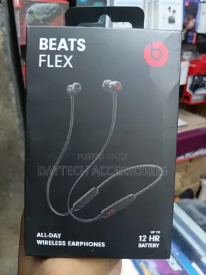 Beats Flex Wireless Earphones in Black.