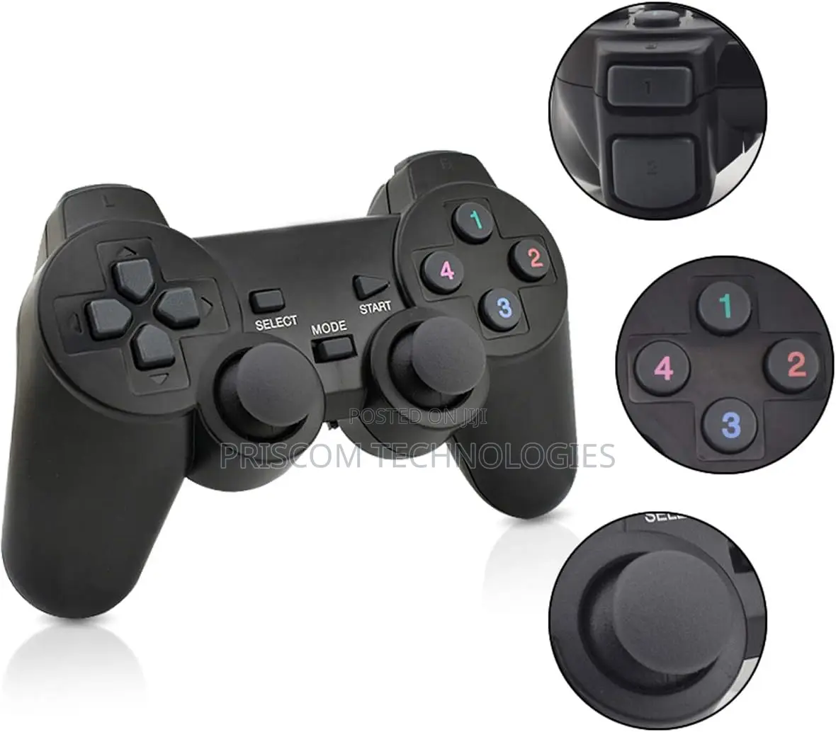 Wireless Game Controller for Pc/Linux/Android Tv - Black