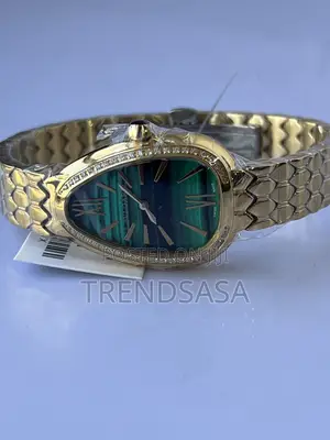 Bvlgari Serpenti Yellow Gold Green Dial Ladies Watch