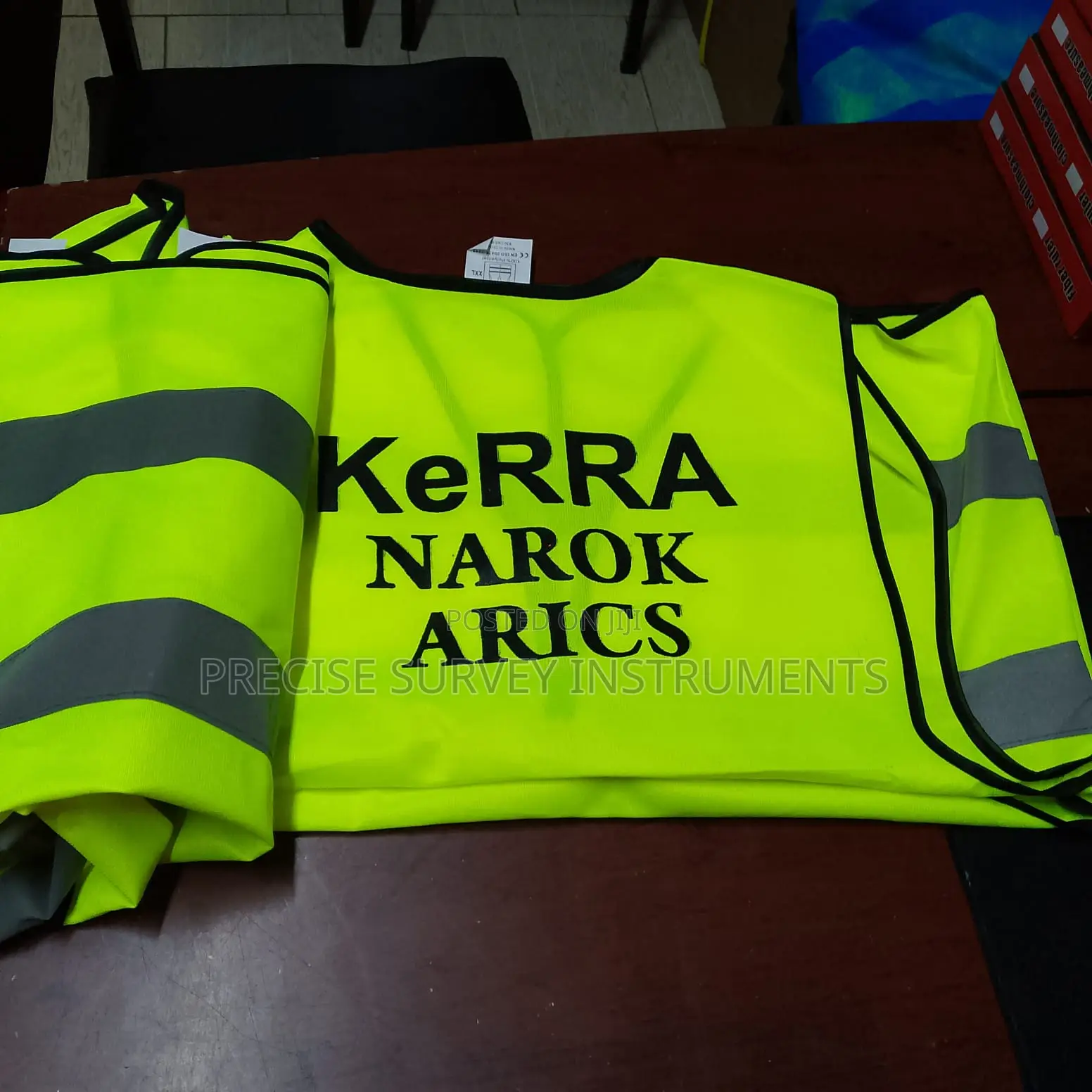 Green Printed Safety Reflector Vest Without Pockets