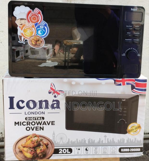 *20l Icona Digital Microwave White and Black* *Model Ildmo-2060xb*