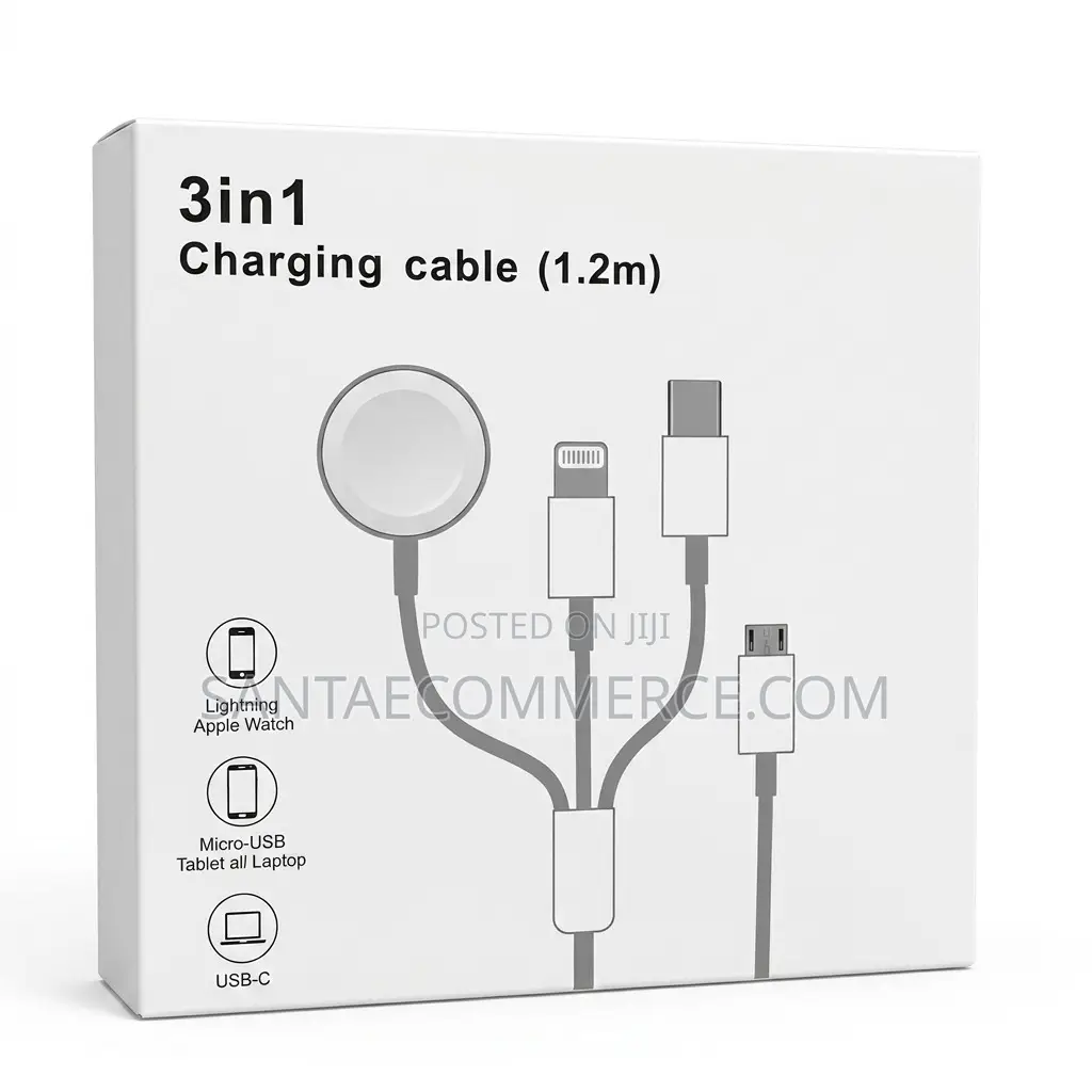 3-in-1 Multi-charging Cable Watch Chager (1.2m)