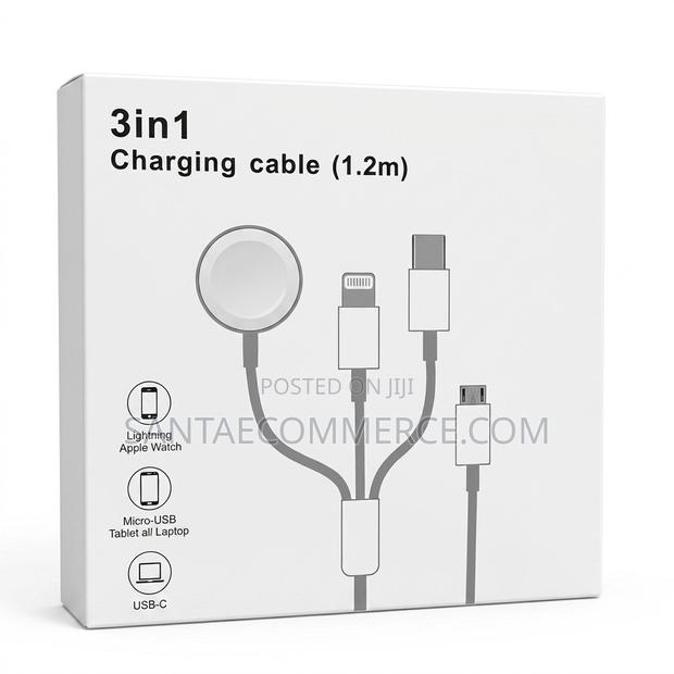 3-in-1 Multi-charging Cable Watch Chager (1.2m) - main view