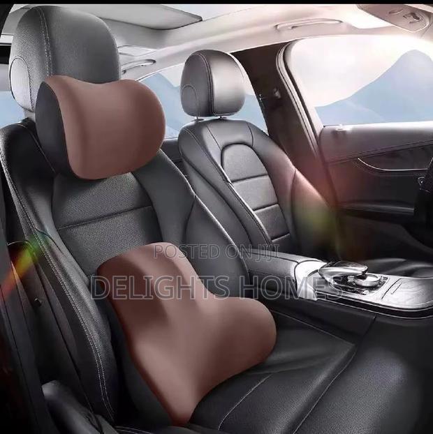 2ps Set Car Headrest and Backrest Lumbar Support_zaw