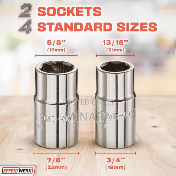 Wheel Spanner, Extendable Wheel Wrench, Socket Size 17, 19, 21, 23mm - thumbnail 5