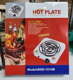 Single Coil Electric Hotplate 1000w Overheat Protection