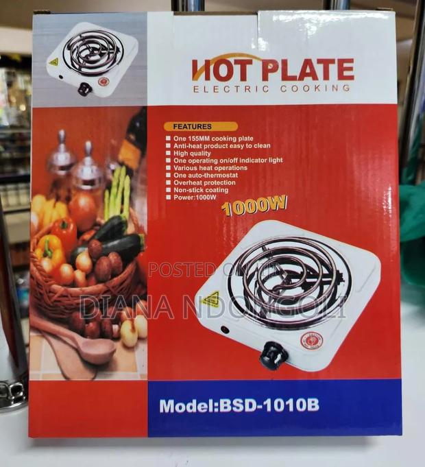 Single Coil Electric Hotplate 1000w Overheat Protection