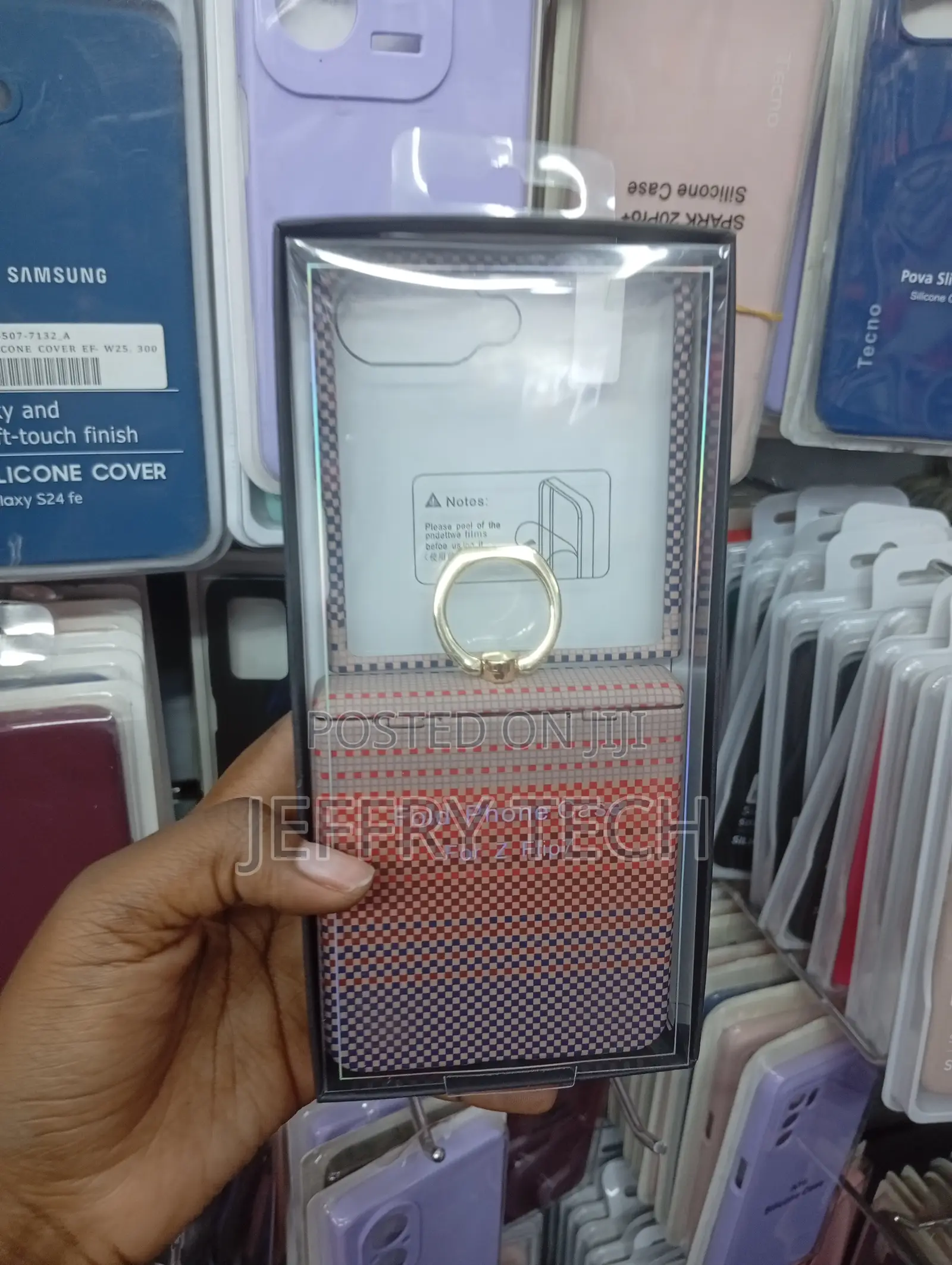 Samsung Galaxy Z Flip Phone Case With a Ring Holder