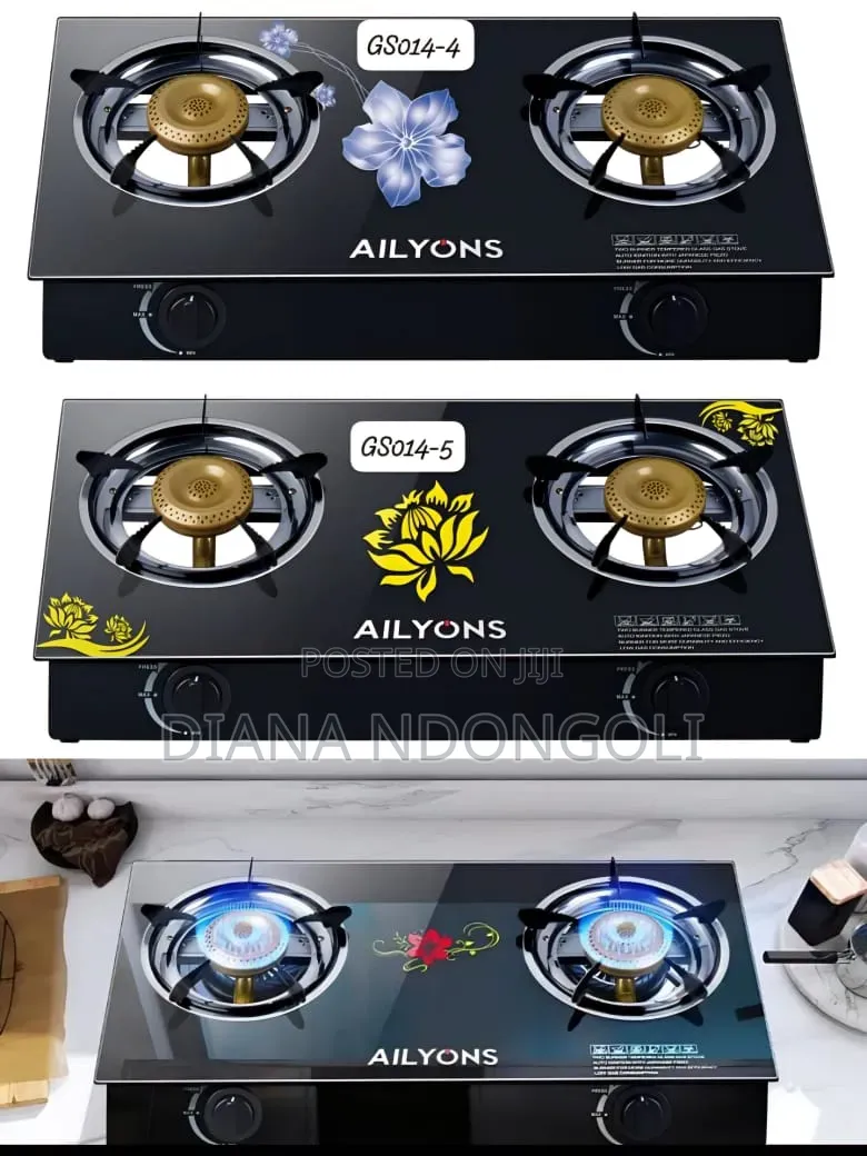 *Ailyons Glass Table Top 2 Burner Available