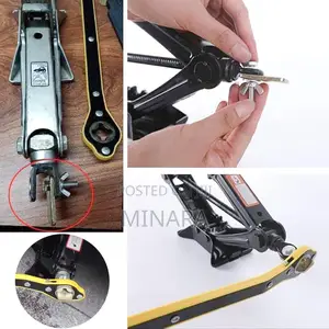 Scissor Jack Ratchet Wrench, Labor-Saving Wrench Universal Adapter