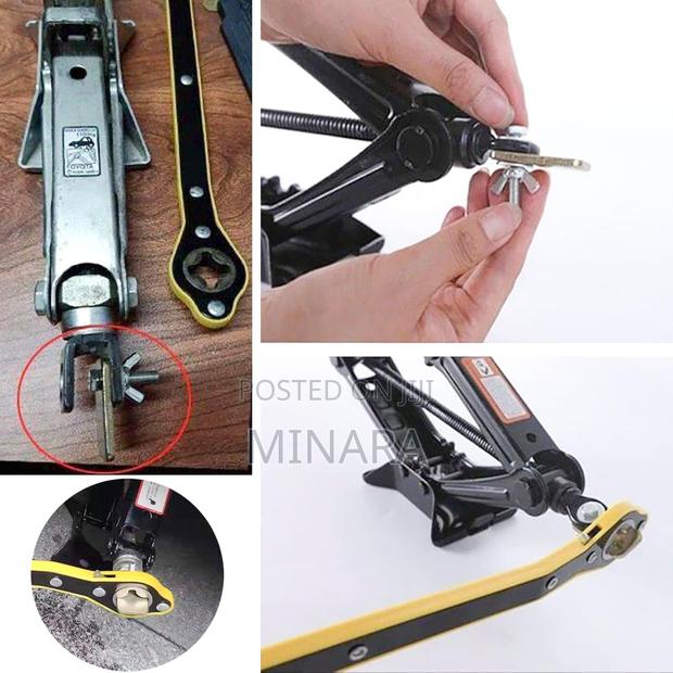 Scissor Jack Ratchet Wrench, Labor-Saving Wrench Universal Adapter - thumbnail 4
