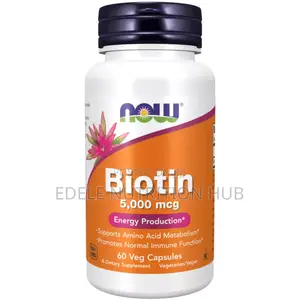 Now Biotin 5000 MCG 60 Veg Capsules