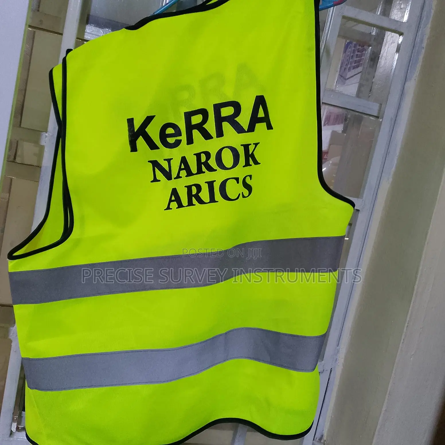 Green Construction Reflector Vest Printed Finish
