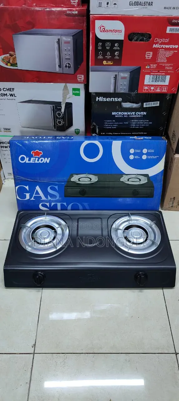 Olelon 2 Burner Stainless Top
 Cooker