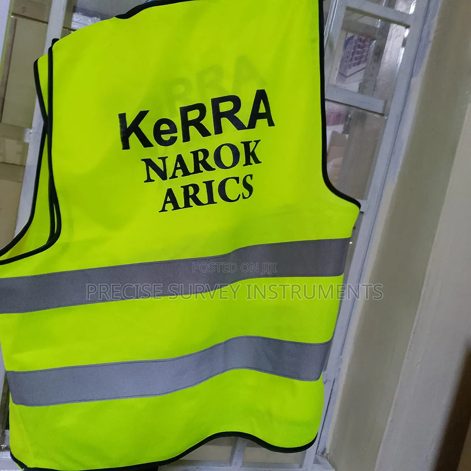 Green Reflective Bib Vest Printed Design No Pocket