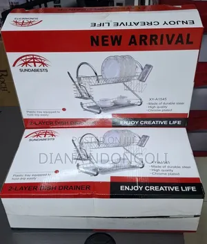 2 Tier Stainless Steel Dish Rack