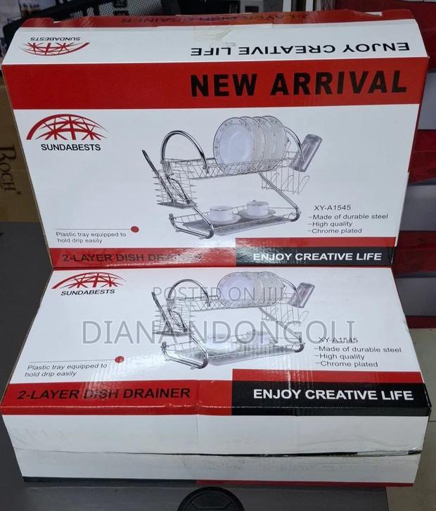 2 Tier Stainless Steel Dish Rack