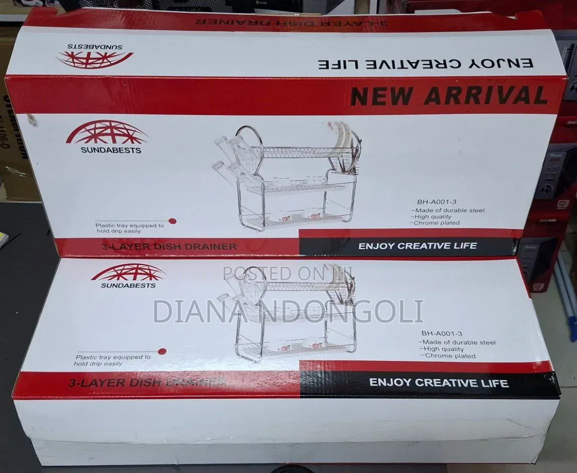 3 Tier Stainless Steel Dish Rack