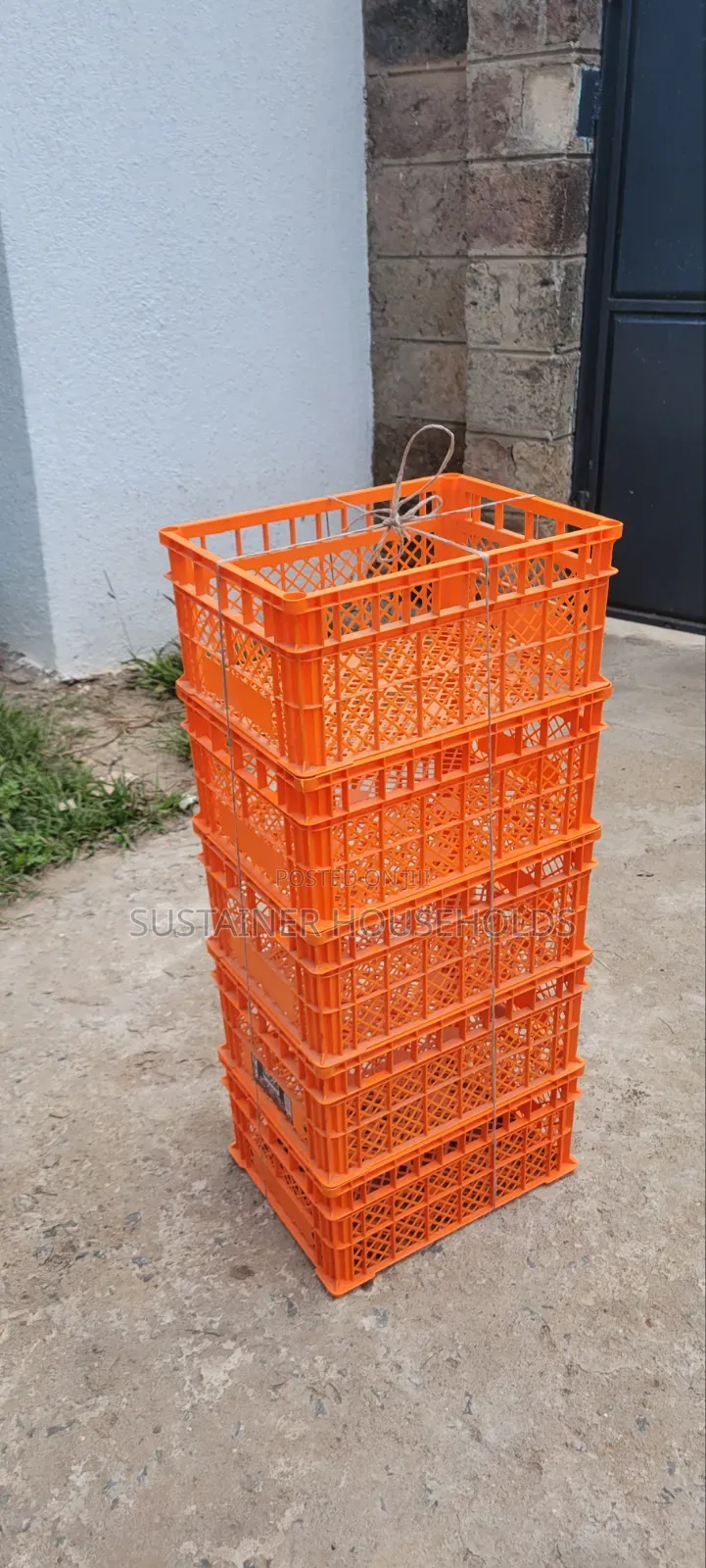 Orange Rok Square Shaped Plastic Crates