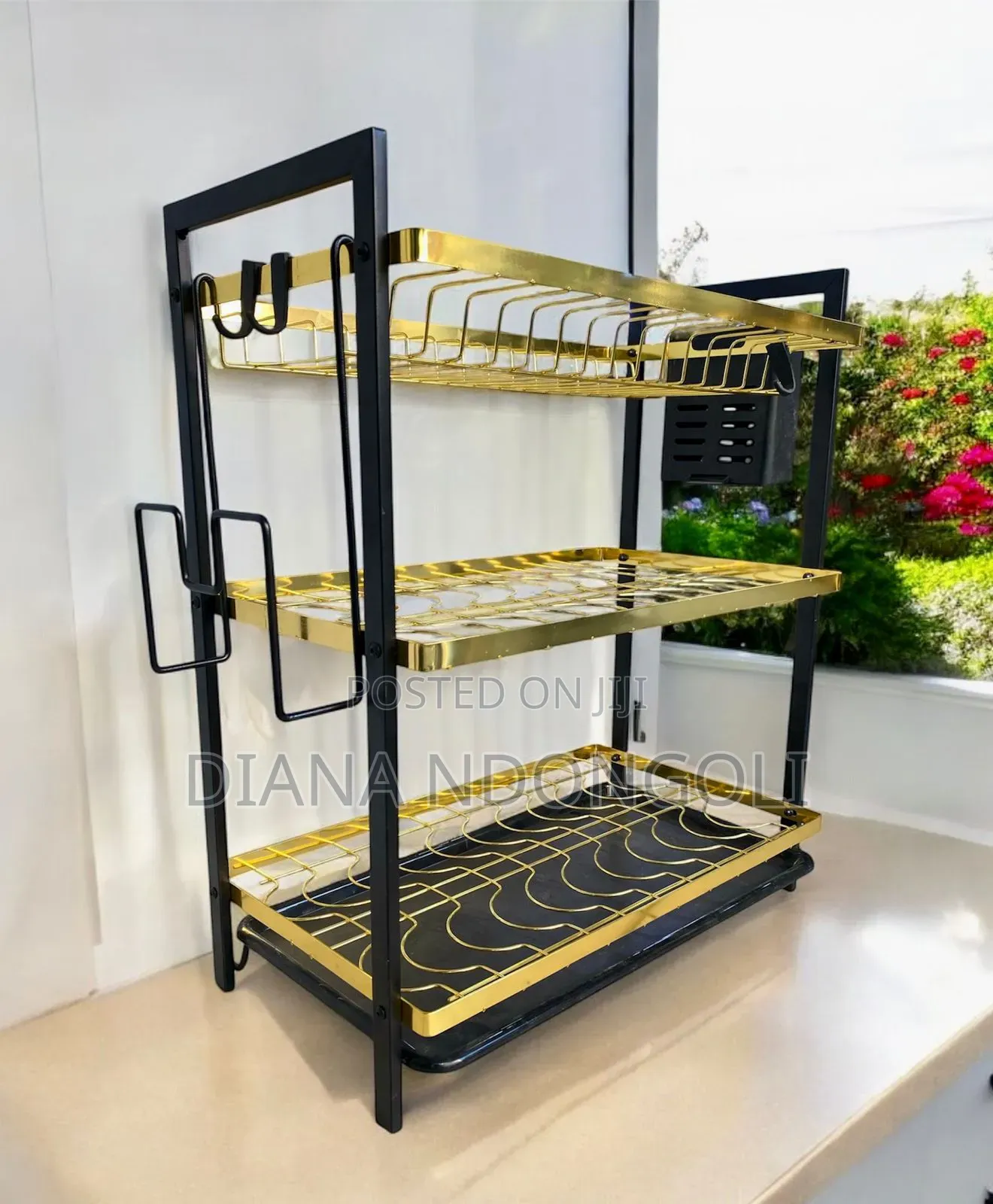 Dish Rack 3 Layer Advanced 
Gold / Black 
Price: Ksh. 2,100* !!