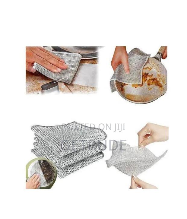 New Arrivals 10 Pack Silver Rag Double Sided Cleaning Pad