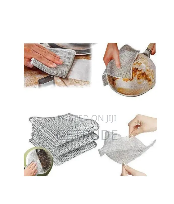 New Arrivals 10 Pack Silver Rag Double Sided Cleaning Pad