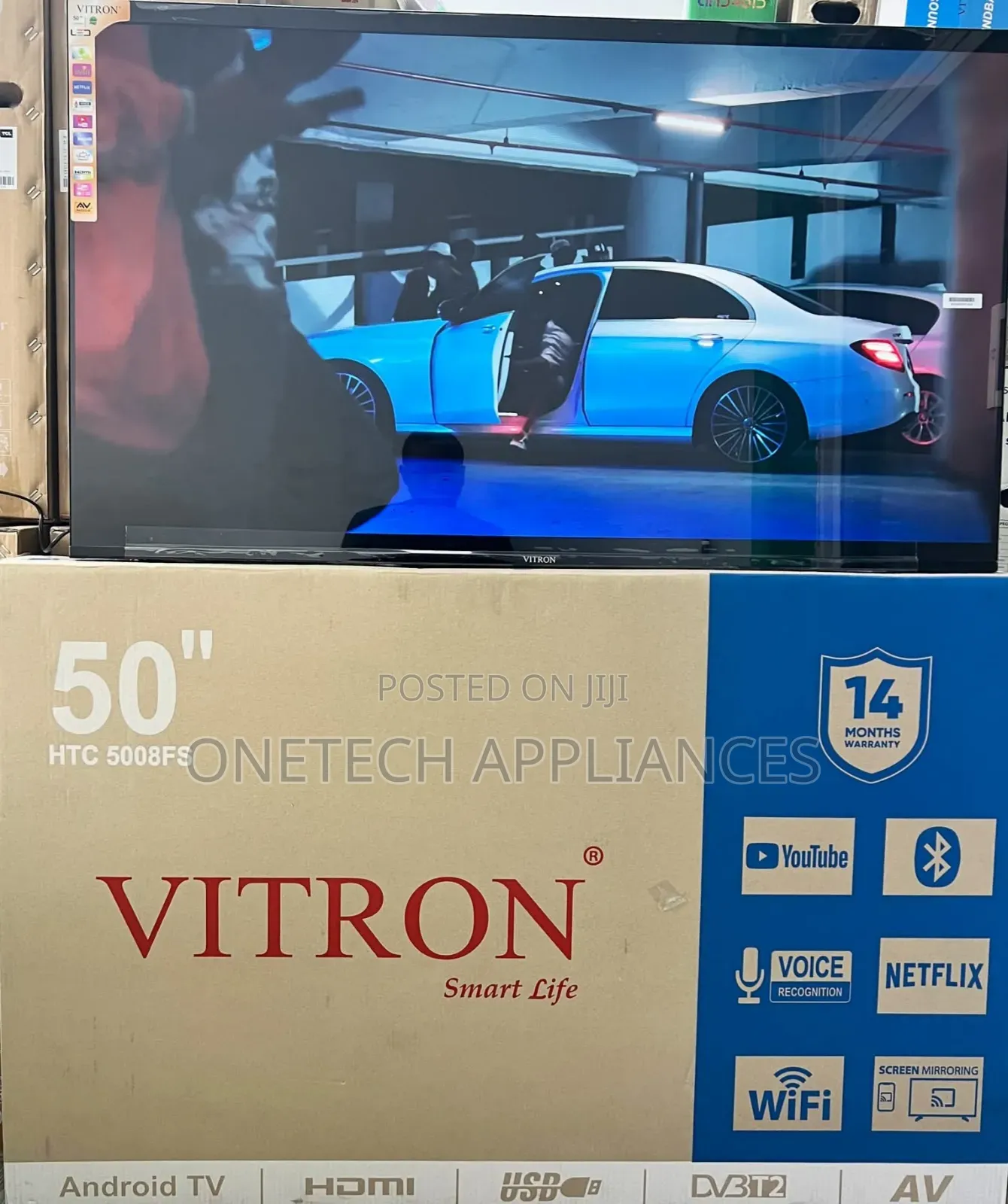 50" Inch Tv Htc5008fs Frameless Full Hd Smart Android Tv