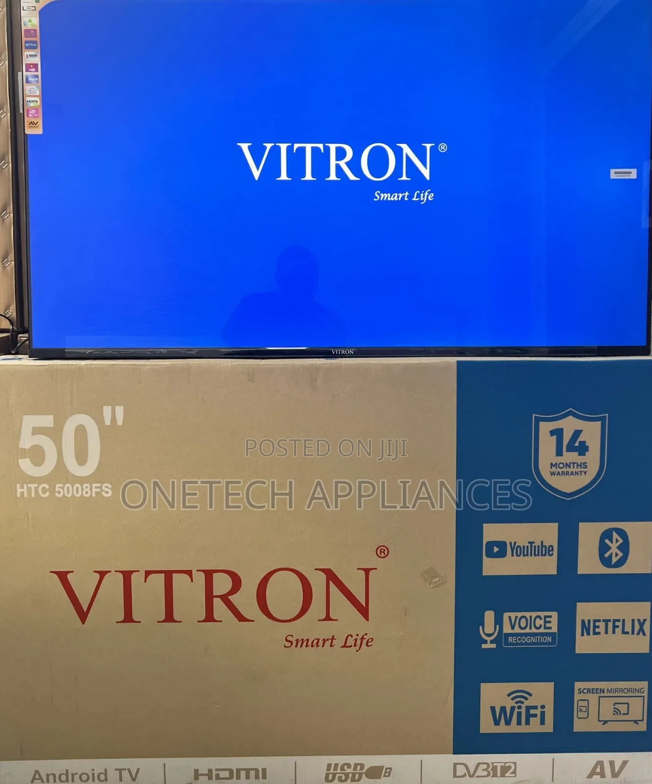 50" Inch Tv Htc5008fs Frameless Full Hd Smart Android Tv