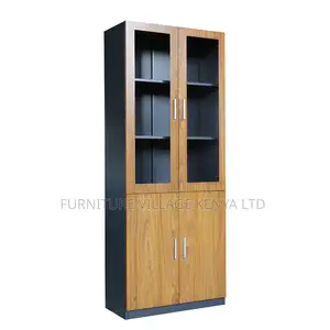 Office Cabinet: Wooden 2-Swing Door Document Cabinet