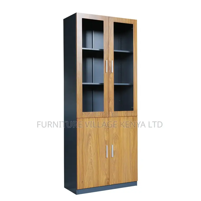 Office Cabinet: Wooden 2-Swing Door Document Cabinet