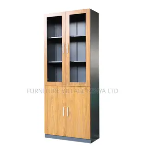 Office Cabinet: Wooden 2-Swing Door Document Cabinet