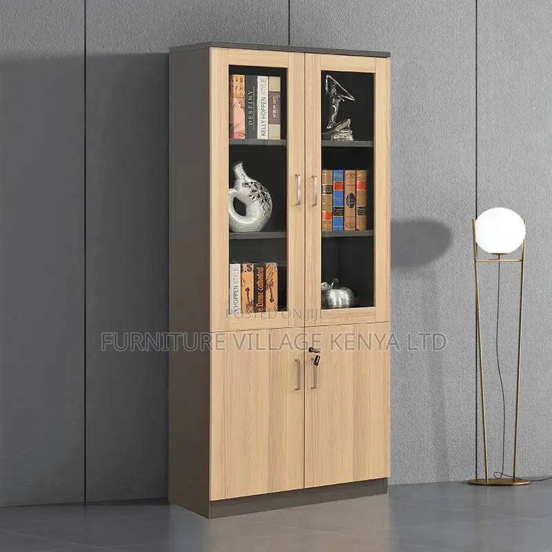 Office Cabinet: Wooden 2-Swing Door Document Cabinet