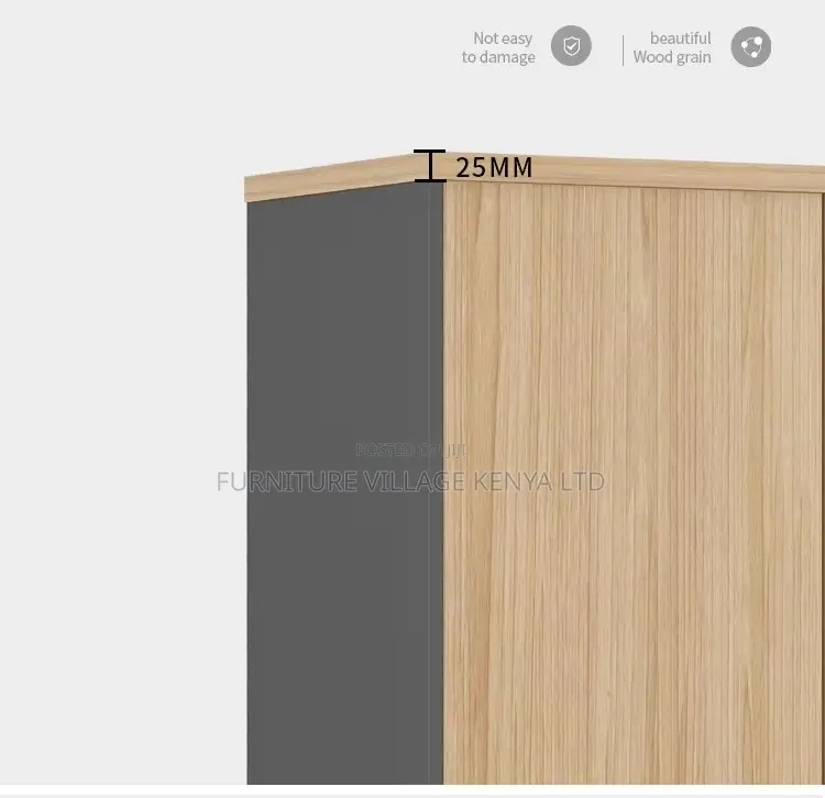 Office Cabinet: Wooden 2-Swing Door Document Cabinet