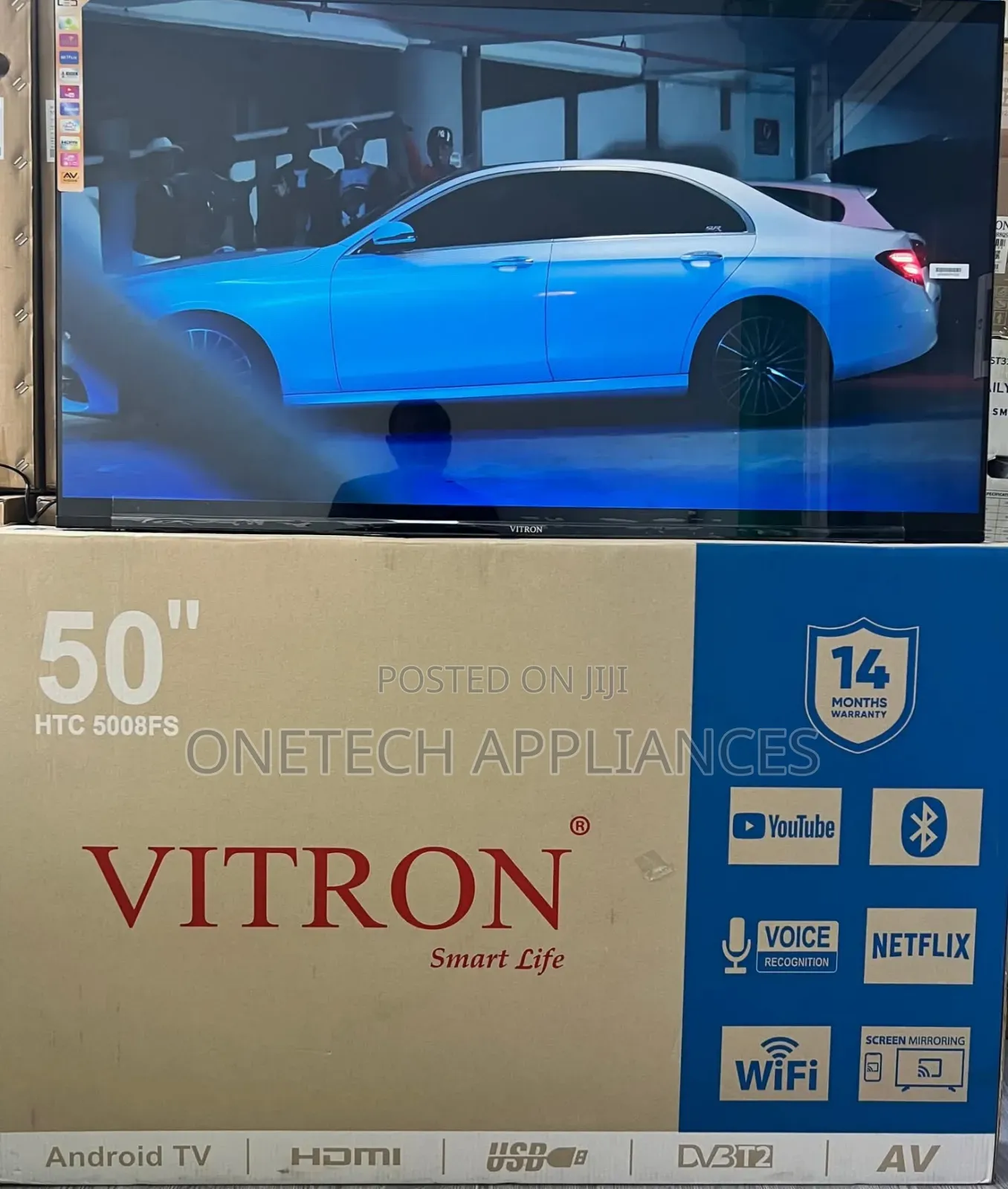 50"Inch Tv Htc5008fs Frameless Full Hd Smart Android Tv 1year Warrant