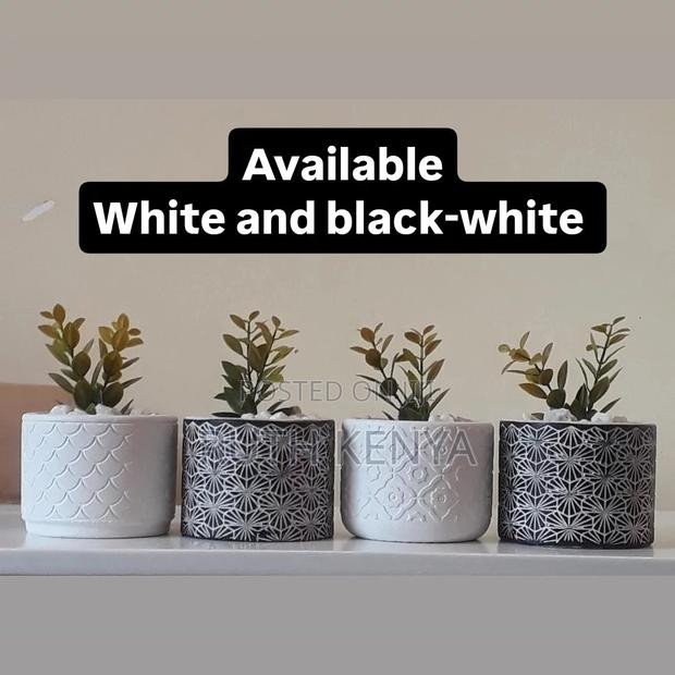 Flowerpots With Faux Plants - main view