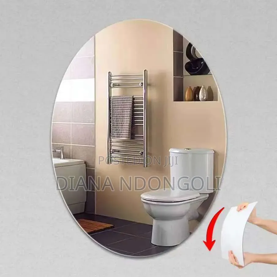 *Peel and Stick Unbreakable Mirror* 
Oval Shapes Available 
