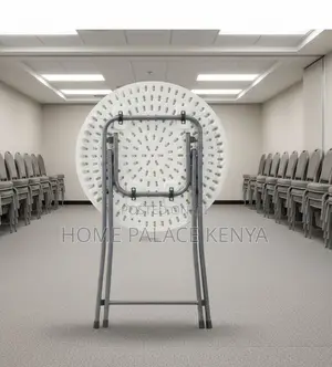 Folding Table: Outdoor Round Banquet Plastic Portable Table