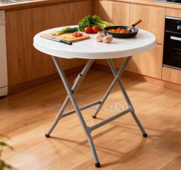 Folding Table: Outdoor Round Banquet Plastic Portable Table - thumbnail 6