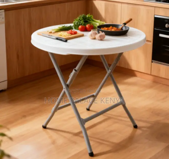 Folding Table: Outdoor Round Banquet Plastic Portable Table