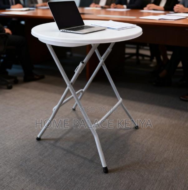 Folding Table: Outdoor Round Banquet Plastic Portable Table - thumbnail 7